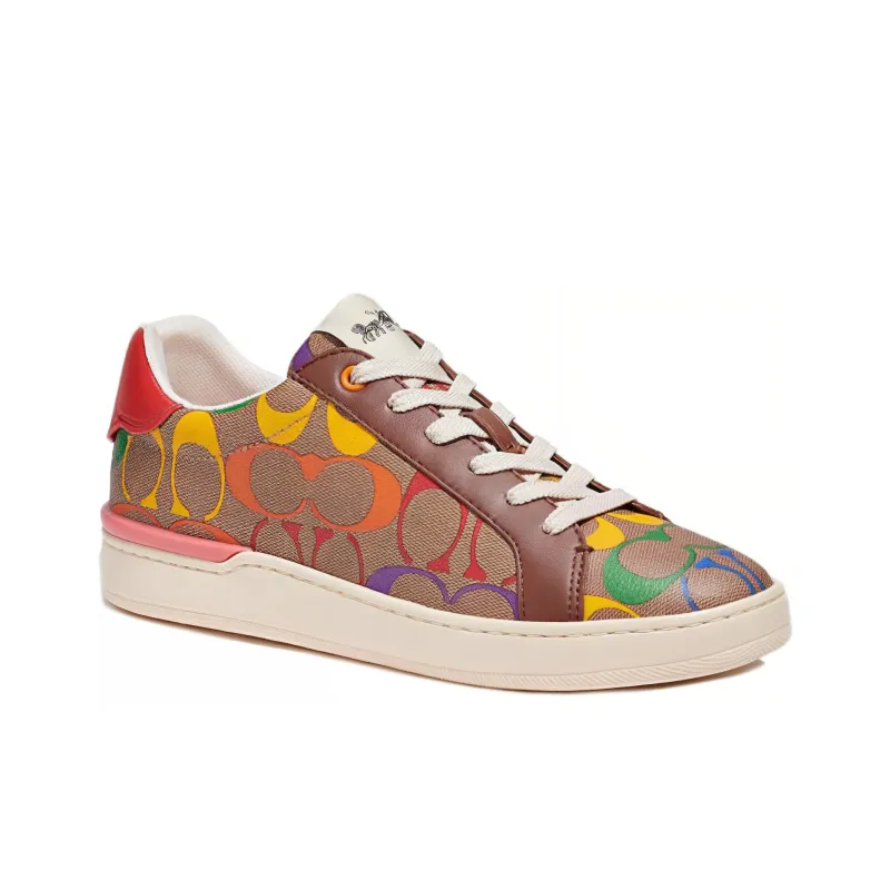 COACH Low Top Stylish Skateboarding Shoes Women's Rainbow-2