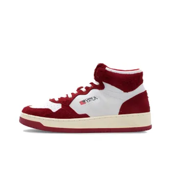 AUTRY High Top Skateboard Shoes Men White Red