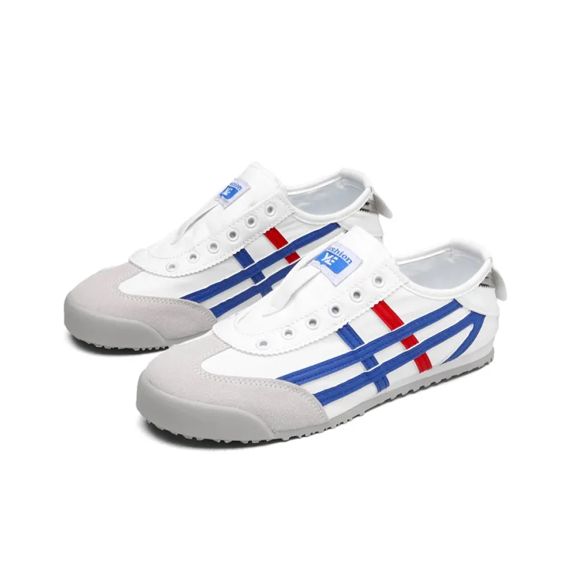 Locke Breathable Lightweight Low Top Casual Running Shoes Unisex White Blue-1