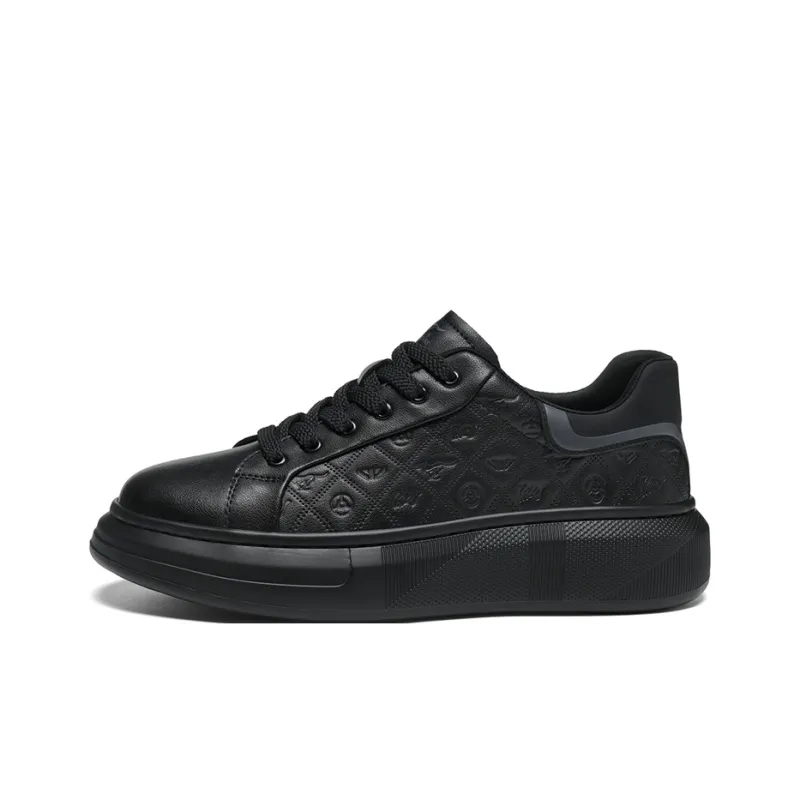 SEPTWOLVES Slip-Resistant Cushioning Wear-Resistant Lightweight Height-Increasing Low-Top Skateboard Shoes Men-0