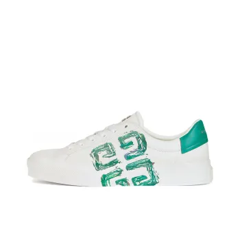 GIVENCHY Low Top Stylish Skateboarding Shoes Men's White Green
