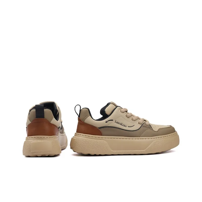 Tide Attack Low Top Skateboard Shoes Men Khaki-2