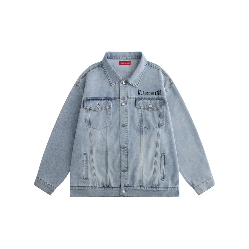 HUANQIU Denim Jackets Unisex-7