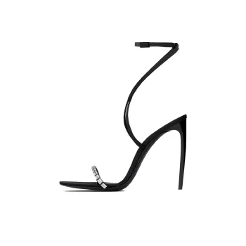 SAINT LAURENT Gloria One Strap Sandals 11cm Women's Black