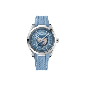 OMEGA AQUA TERRA 150 Meters Automatic Mechanical Movement Men's Watches Watch 43mm Blue Dial Steel Case Rubber Strap