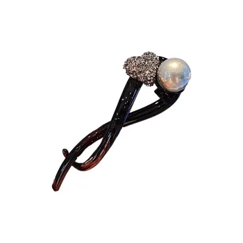 Jiuyi Advanced Vintage Pearl Frog Clip on Earring Hair Clips Women's