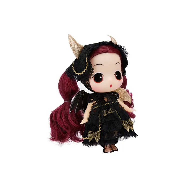 Ddung Winter Camellia Demon Style Black Gold Wings Gothic Series Dress Up Confused Doll 18cm Ball Jointed Dolls-1