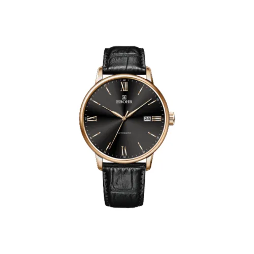 ERNEST BOREL Automatic Mechanical Movement Mens Watches Watch Black Dial