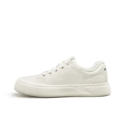 HUANAI Skateboard Shoes Men Low-Top Off White