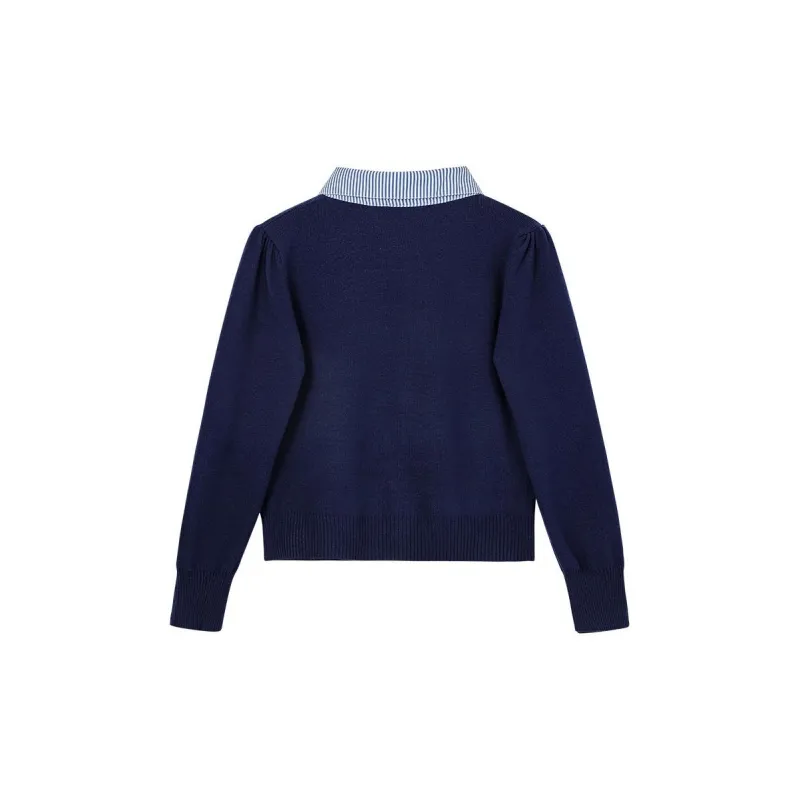 XUANSHU Knitwear Women's Dark Blue-1
