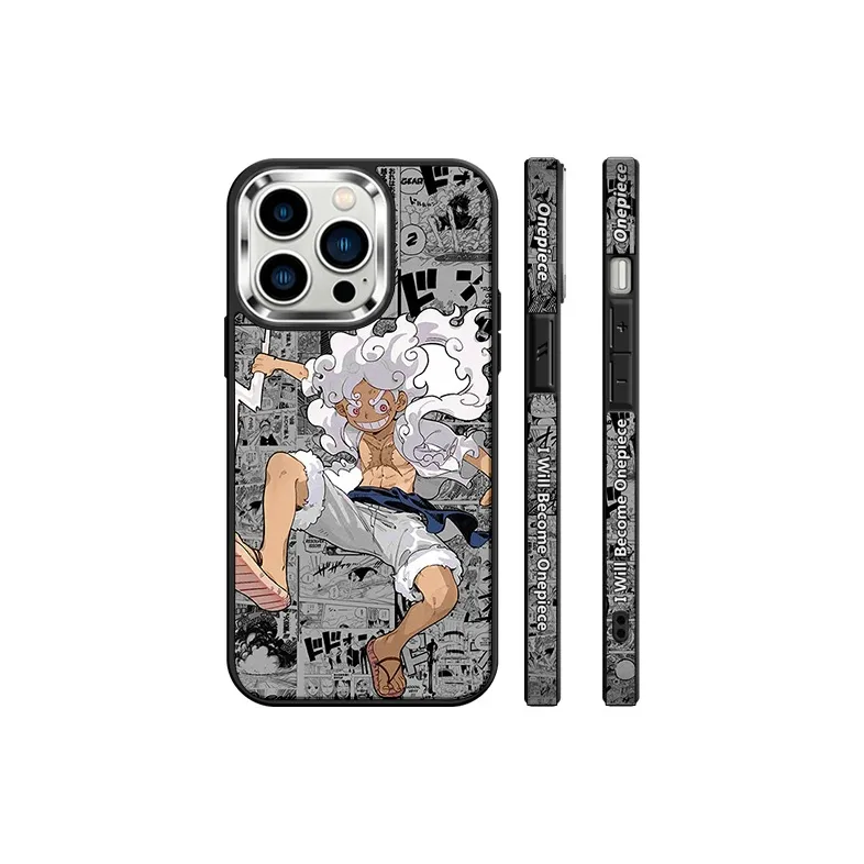 MSMF Glass Material Nika Luffy One Piece Anime Men's Niche Trendy Phone Cases For Iphone12/13/14/15/PLUS/pro/promax-5