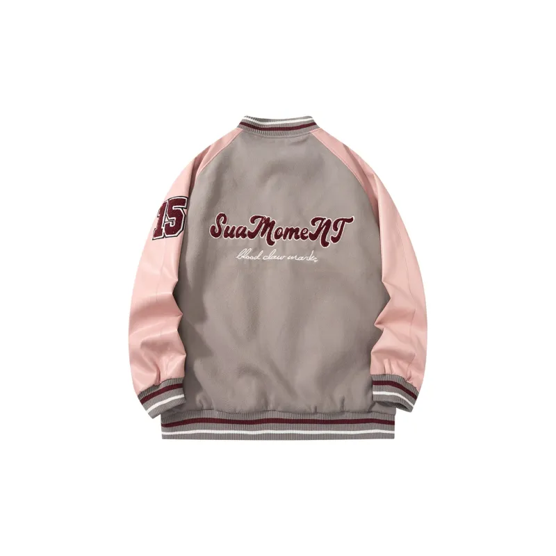 Suamoment Fall Trendy Brand American Baseball Jacket Unisex-1