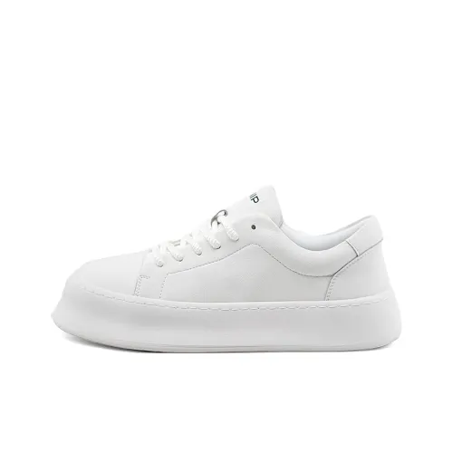 HUANAI Skateboard Shoes Men Low-Top White