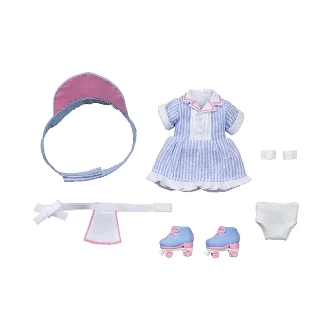 GSC Nendoroid Doll Diner  Girl Pink & Blue Western Clothing Set Model Accessories-1