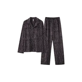 Qiao Ni Tong Pajama Set Men Coffee