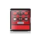 6 Watch Slots-Black Enamel Coating+Red Leather