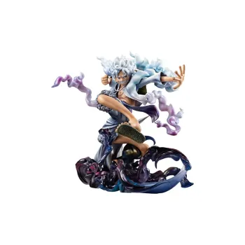 MegaHouse One Piece Monkey D. Luffy Five Speed POP MAX Mythical Beast Type Nika Form Scale Figures 23cm