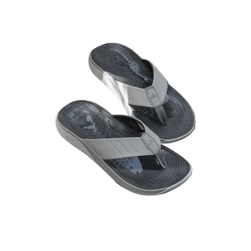 REEF Rubber Sole Odor-Resistant Flip Flops Men Gray-2