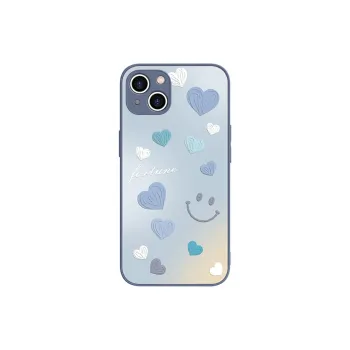 MSMF Matte Material Gradient Heart Smiley Face Phone Cases Compatible With Apple 16/15/7/8/11/12/13/14/X/SEries