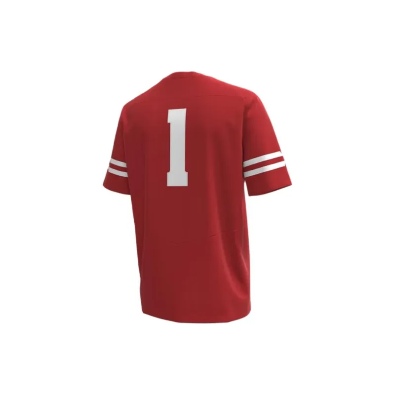 Under Armour Collegiate Football Replica Twill Jersey T Shirt Men Red-1