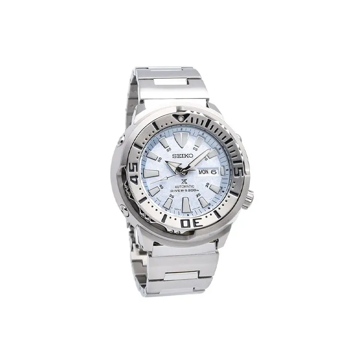 SEIKO Prospe Automatic Mechanical Movement Stainless Steel Strap Watch Men's Watches White Dial-1