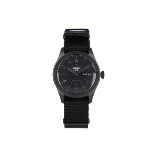 SEIKO Automatic Mechanical Movement Nylon Strap Watch 39mm Men's Watches Black Dial SRPJ11K