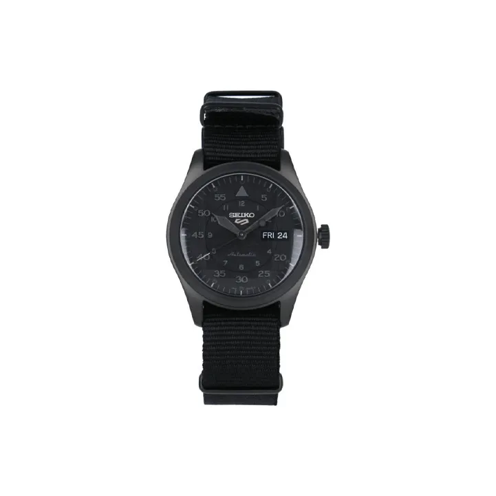 SEIKO Automatic Mechanical Movement Nylon Strap Watch 39mm Men's Watches Black Dial SRPJ11K-0