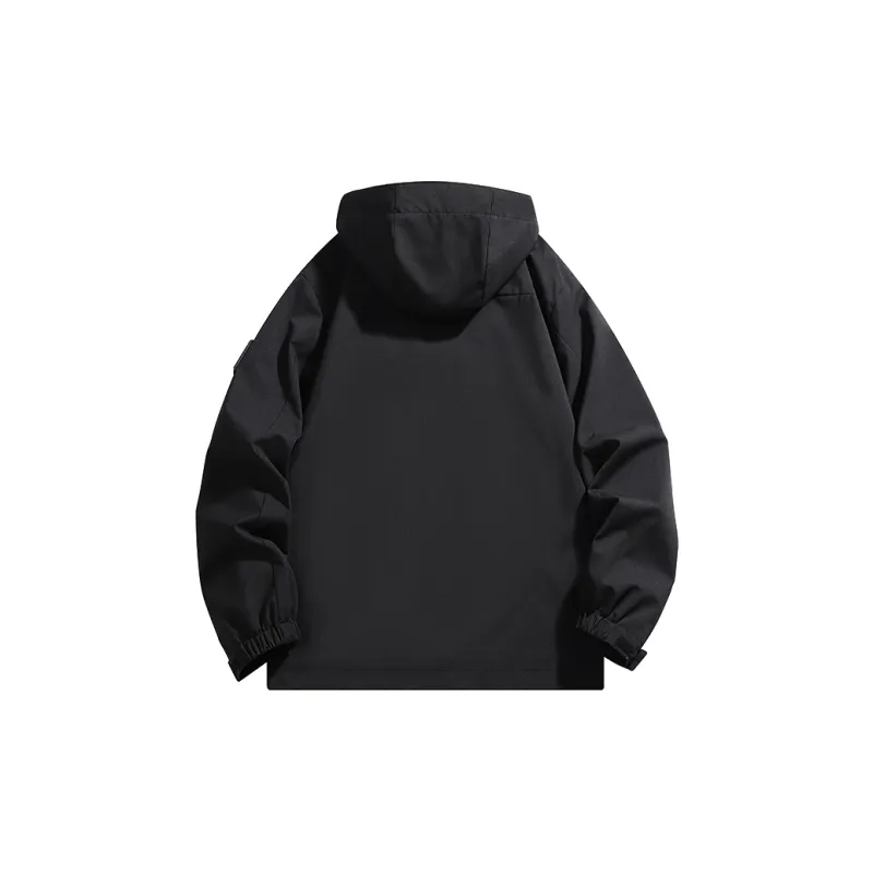 XIDELONG Jackets Coats Unisex Black-1