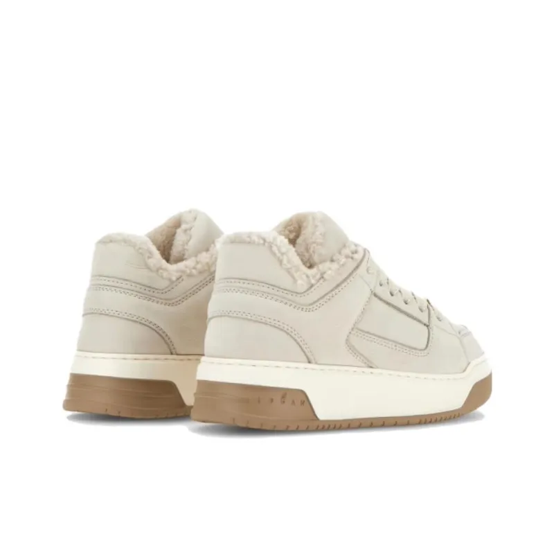 HOGAN H667 Faux shearling Leather Sneakers Women's-2