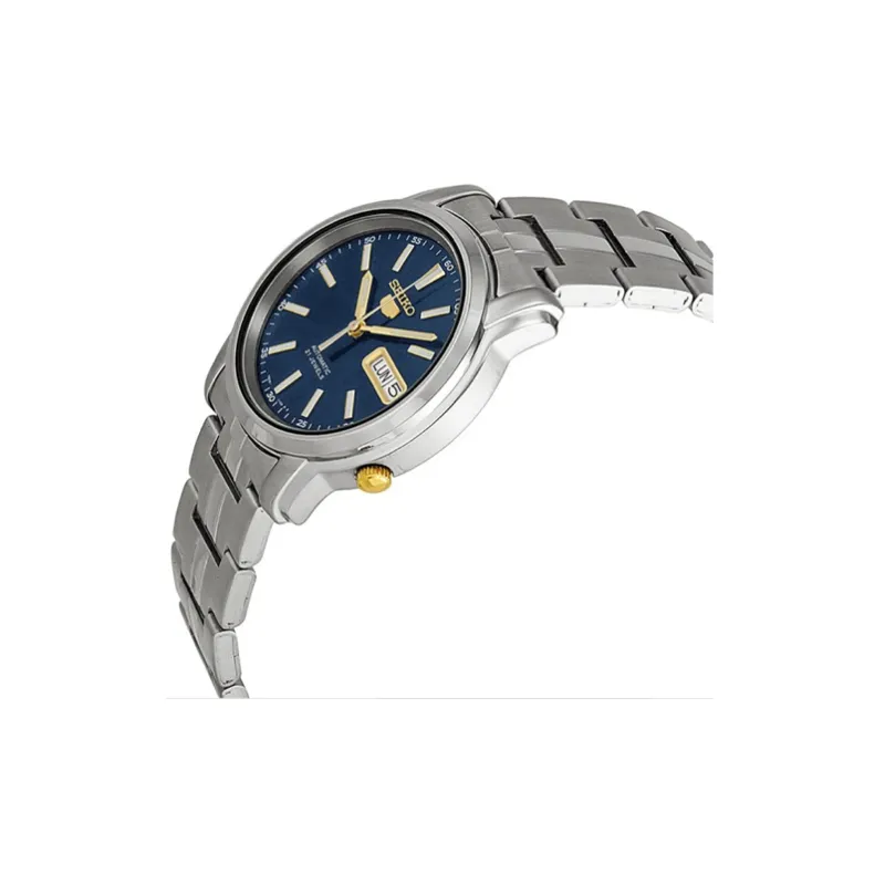 SEIKO Seiko5 Collection Automatic Mechanical Movement Stainless Steel Strap Watch 38mm Unisex Blue Dial Snkl79k1-3