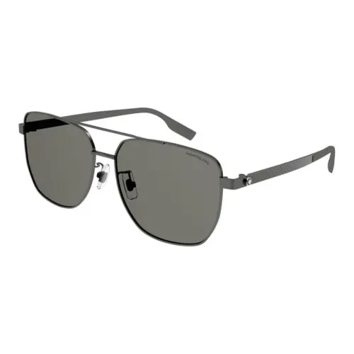 MONTBLANC Metal Aviator Sunglasses Men Gray