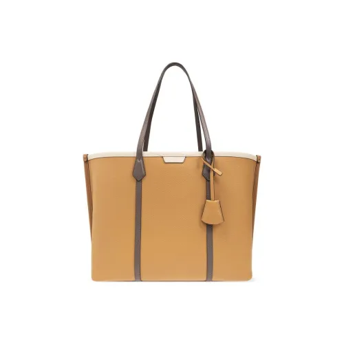 TORY BURCH Calfskin Combined With Polyurethane Tote Bag Shopping Bag Shoulder Bag Handbag Women's Brown