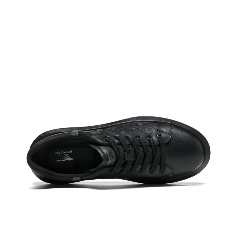 SEPTWOLVES Slip-Resistant Cushioning Wear-Resistant Lightweight Height-Increasing Low-Top Skateboard Shoes Men-4