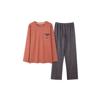 The Story Of The Flower Season Pajama Set Men's Brick Red