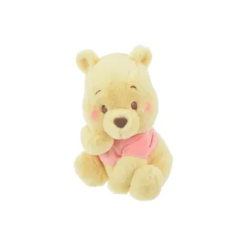 Disney Winnie The Pooh Sitting Posture, Smiling With Hand On Mouth, Tilted Head Dolls Plush Doll 33cm Height