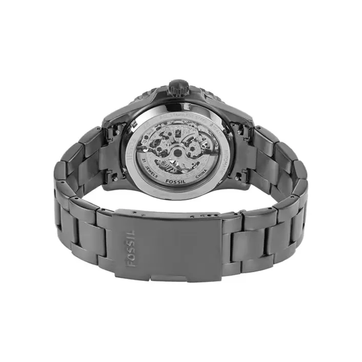FOSSIL Wrist Watch Automatic Mechanical Movement Stainless Steel Strap 42mm Silver Dial Men's Watches-4