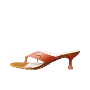 COACH Odor-Resistant Flip Flops Women's Brown