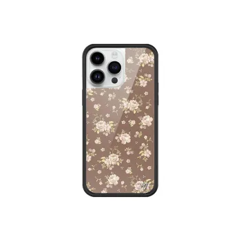 WILDFLOWER Silicone Material Brown Floral Phone Cases Compatibility  Apple IPhone 15/14/13/Pro/Max Girlish