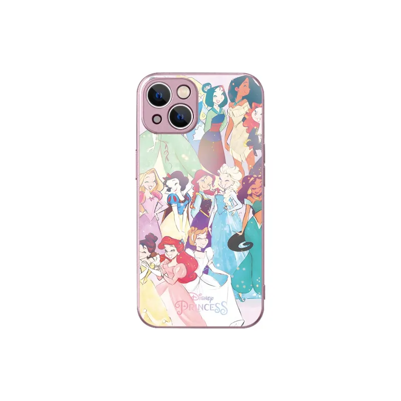 Disney Glass Material Princess Collection Phone Cases For Iphone11/12/13/14/PLUS/PRO/MAX-0