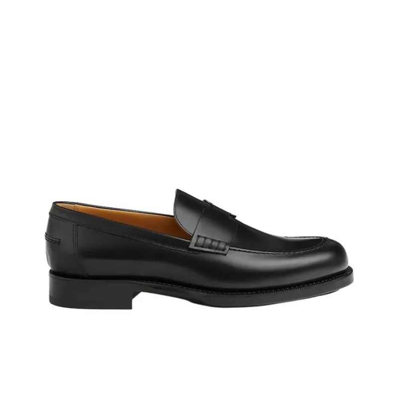 HERMES Interview Loafers Men Black-1