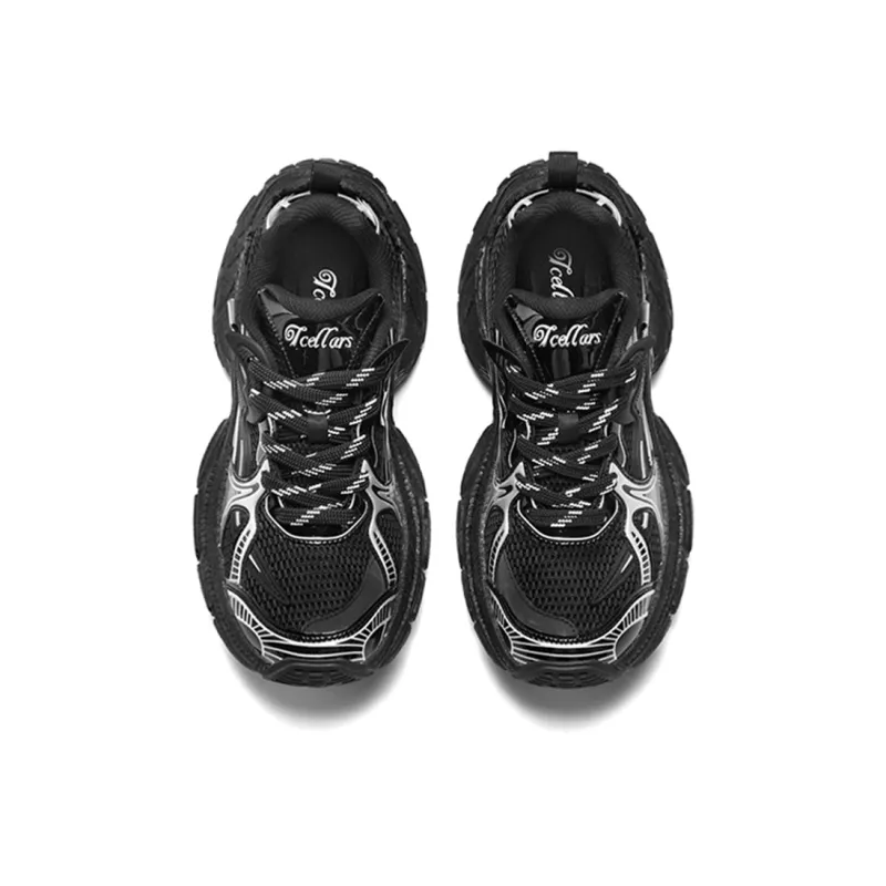 TCELLARS Cushioning, Abrasion Resistant, Breathable, Lightweight, Height Increasing Low Top Chunky Sneakers Unisex-4