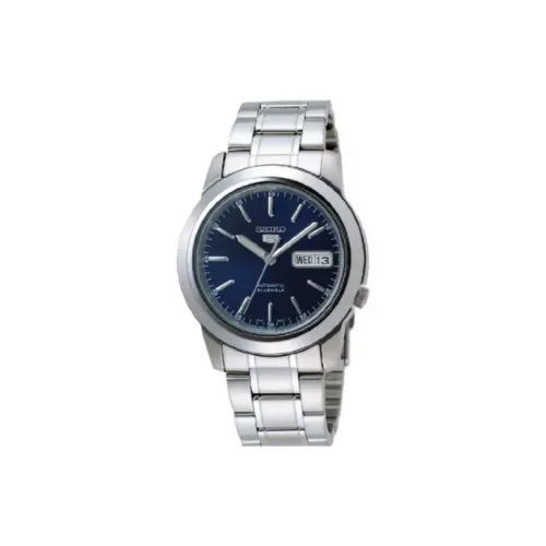SEIKO Automatic Mechanical Movement Stainless Steel Strap Watch Men's Watch Blue Dial