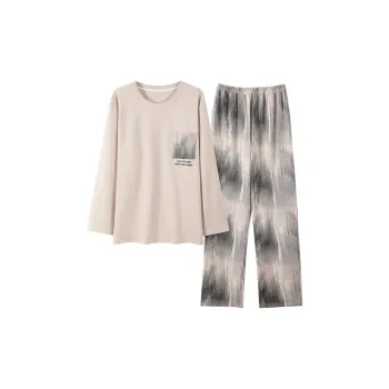 The Story Of The Flower Season Pajama Set Men's Ecru