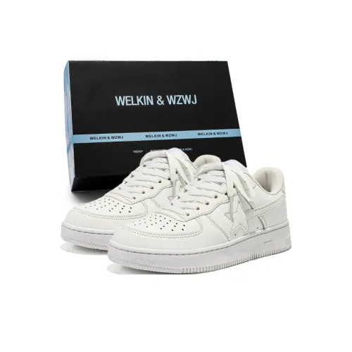 WELKIN&WZWJ Skateboard Shoes Unisex Low-Top White