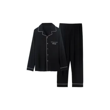 The Story Of The Flower Season Pajama Set Men's Black
