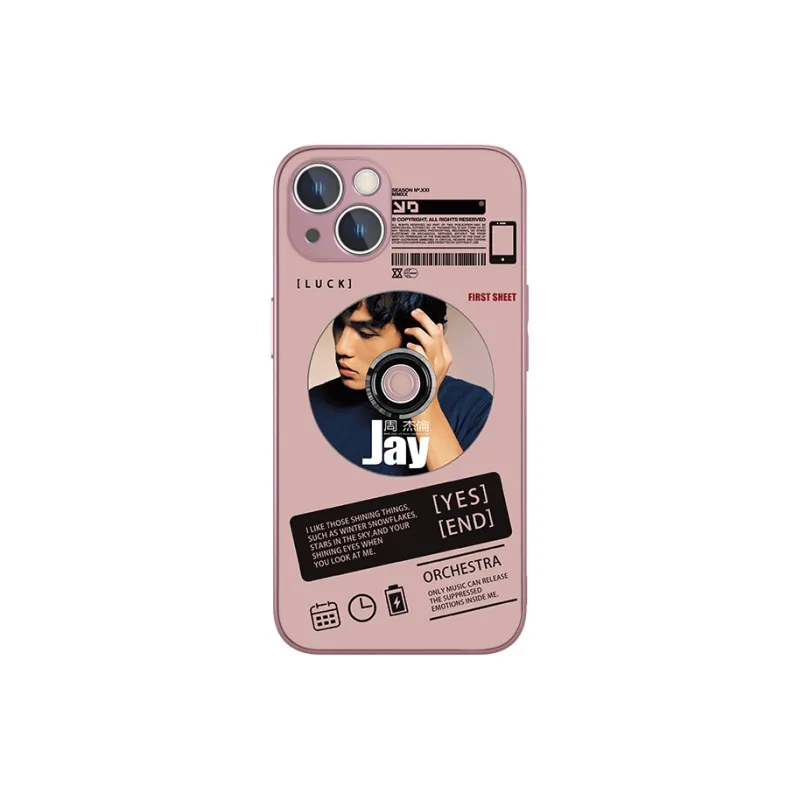 MSMF Glass Material Creative Record Phone Cases Compatibility With Apple Collection-0