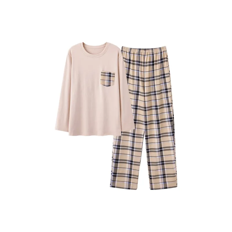 The Story Of The Flower Season Pajama Set Men Apricot-0