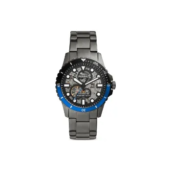 FOSSIL Wrist Watch Automatic Mechanical Movement Stainless Steel Strap 42mm Silver Dial Men's Watches