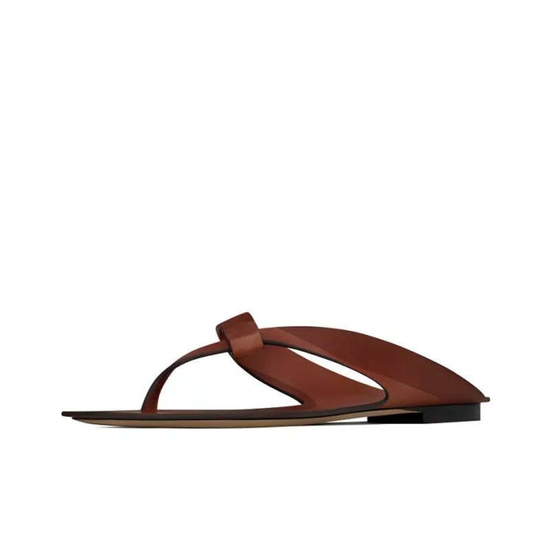 SAINT LAURENT Tower Leather Sandals-2
