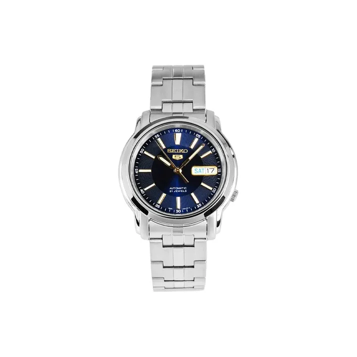 SEIKO Seiko5 Collection Automatic Mechanical Movement Stainless Steel Strap Watch 38mm Unisex Blue Dial Snkl79k1-0
